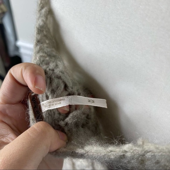free‎ people mohair wool cable knit fluff chunky open knit sweater size medium - Picture 5 of 5